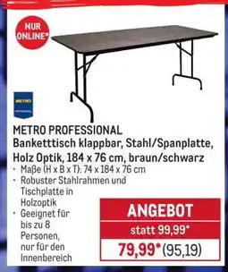 METRO METRO PROFESSIONAL Banketttisch klappbar Angebot