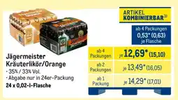 METRO Jägermeister Kräuterlikör/Orange Angebot
