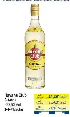 METRO Havana Club 3 Anos Angebot