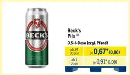 METRO Beck's Pils Angebot
