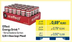 METRO EFFECT Energy Drink Angebot