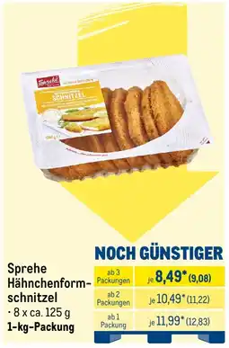METRO Sprehe Hähnchenformschnitzel Angebot
