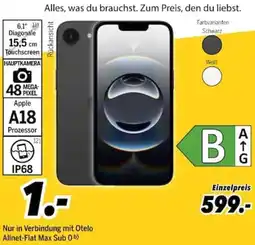 MEDIMAX iPhone 16e (128GB) Angebot