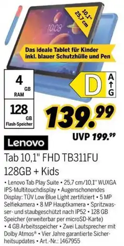 MEDIMAX Lenovo Tab 10,1" FHD TB311FU 128GB + Kids Angebot