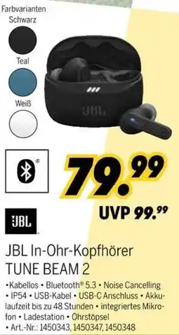 MEDIMAX JBL In-Ohr-Kopfhörer TUNE BEAM 2 Angebot