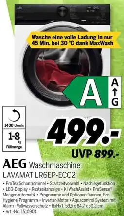 MEDIMAX AEG Waschmaschine LAVAMAT LR6EP-ECO2 Angebot