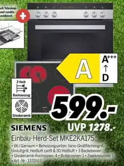 MEDIMAX SIEMENS Einbau-Herd-Set MKE2KA175 Angebot