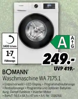 MEDIMAX BOMANN Waschmaschine WA 7175.1 Angebot