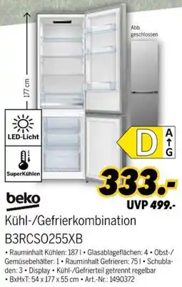 MEDIMAX beko Kühl-/Gefrierkombination B3RCS0255XB Angebot