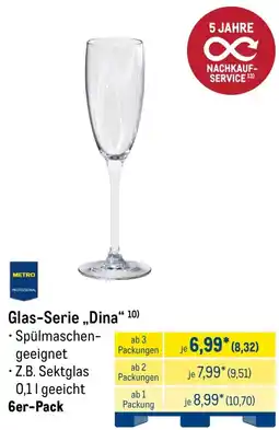 METRO METRO PROFESSIONAL Glas-Serie „Dina" Angebot