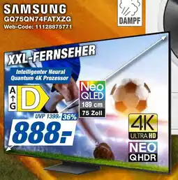 expert Techno Land SAMSUNG GQ75QN74FATXZG Angebot