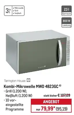METRO Tarrington House Kombi-Mikrowelle MWD 4823GC Angebot