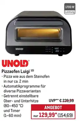 METRO UNOLD Pizzaofen Luigi Angebot