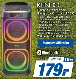 expert Techno Land KENDO Partylautsprecher Partybox Club XL 25EX Angebot