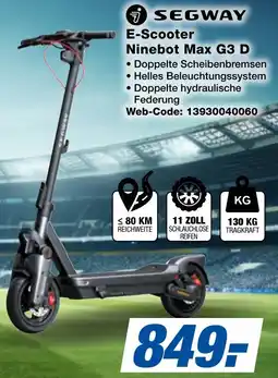 expert Techno Land SEGWAY E-Scooter Ninebot Max G3 D Angebot