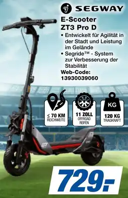 expert Techno Land SEGWAY E-Scooter ZT3 Pro D Angebot