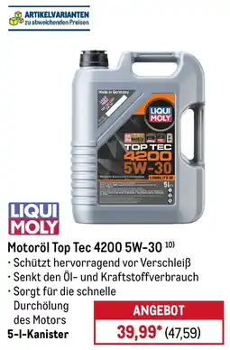 METRO LIQUI MOLY Motoröl Top Tec 4200 5W-30 Angebot