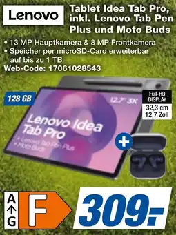 expert Techno Land Lenovo Tablet Idea Tab Pro, inkl. Lenovo Tab Pen Plus und Moto Buds Angebot