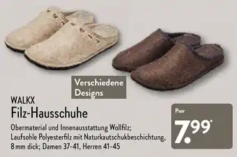 Aldi Nord Walkx Filz Hausschuhe Angebot