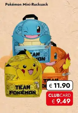 Travel Free Pokémon mini-rucksack Angebot