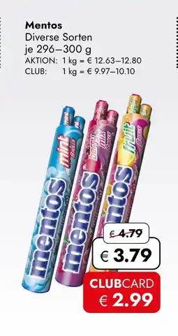 Travel Free Mentos bonbons Angebot