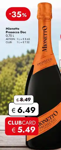 Travel Free Mionetto prosecco doc Angebot