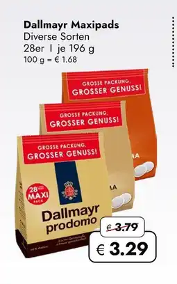 Travel Free Dallmayr maxipads Angebot