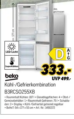 MEDIMAX Beko kühl-/gefrierkombination b3rcso255xb Angebot