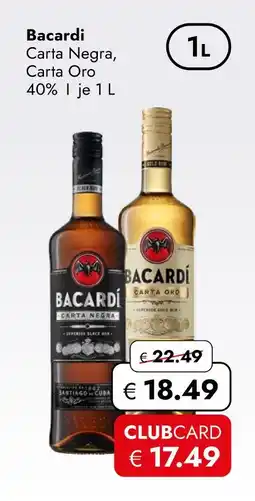 Travel Free Bacardi carta negra Angebot