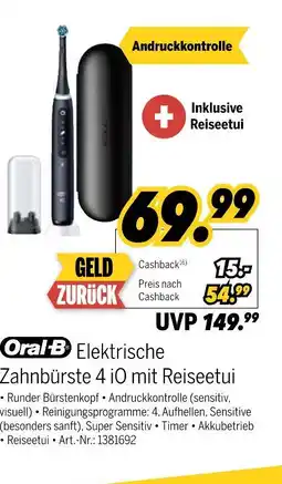 MEDIMAX Oral-b elektrische zahnbürste 4 io Angebot