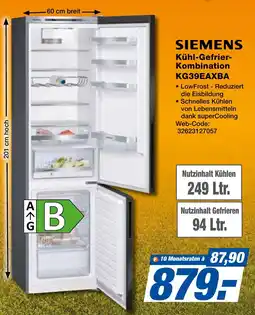 K+B Expert SIEMENS Kühl-Gefrier Kombination KG39EAXBA Angebot