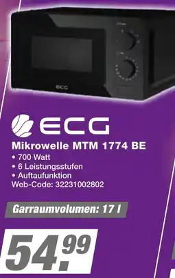 K+B Expert ECG Mikrowelle MTM 1774 BE Angebot