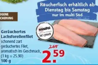 Multi Markt Geräuchertes Lachsforellenfilet Angebot
