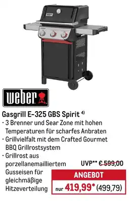 METRO weber Gasgrill E-325 GBS Spirit Angebot