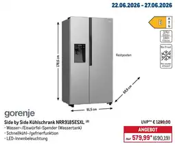METRO gorenje Side by Side Kühlschrank NRR9185ESXL Angebot