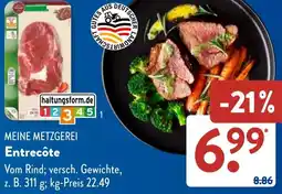 Aldi Süd MEINE METZGEREI Entrecôte Angebot