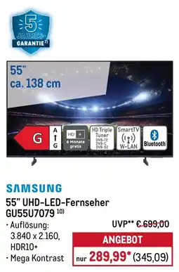 METRO SAMSUNG 55" UHD-LED-Fernseher GU55U7079 Angebot