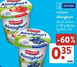 Aldi Süd EHRMANN Almighurt Angebot