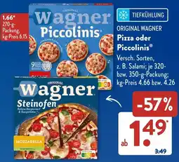 Aldi Süd ORIGINAL WAGNER Pizza oder Piccolinis Angebot