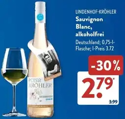 Aldi Süd LINDENHOF-KRÖHLER Sauvignon Blanc, alkoholfrei Angebot