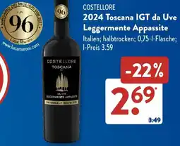 Aldi Süd COSTELLORE 2024 Toscana IGT da Uve Leggermente Appassite Angebot