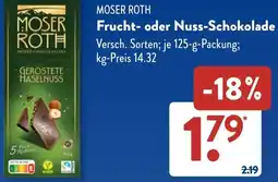 Aldi Süd MOSER ROTH Frucht- oder Nuss-Schokolade Angebot
