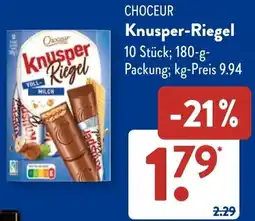 Aldi Süd CHOCEUR Knusper-Riegel Angebot