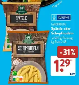 Aldi Süd LANDFREUDE Spätzle oder Schupfnudeln Angebot