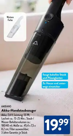 Aldi Süd AMBIANO Akku-Handstaubsauger Angebot