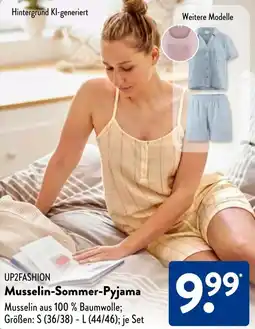Aldi Süd UP2FASHION Musselin-Sommer-Pyjama Angebot