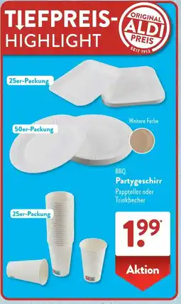 Aldi Süd BBQ Partygeschirr Angebot