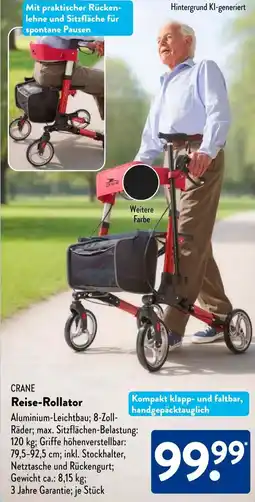 Aldi Süd CRANE Reise-Rollator Angebot