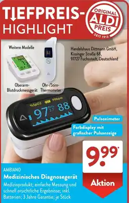 Aldi Süd AMBIANO Medizinisches Diagnosegerät Angebot