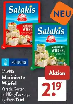 Aldi Süd SALAKIS Marinierte Würfel Angebot